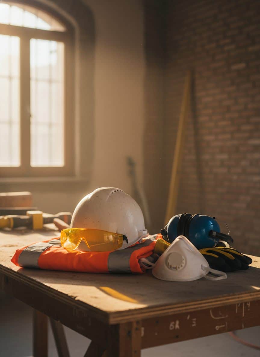 Equipos de protección individual para prevención riesgos laborales autónomo en obra